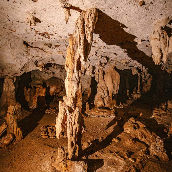 Rocks inside cave
