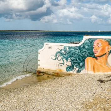 Mural in the water