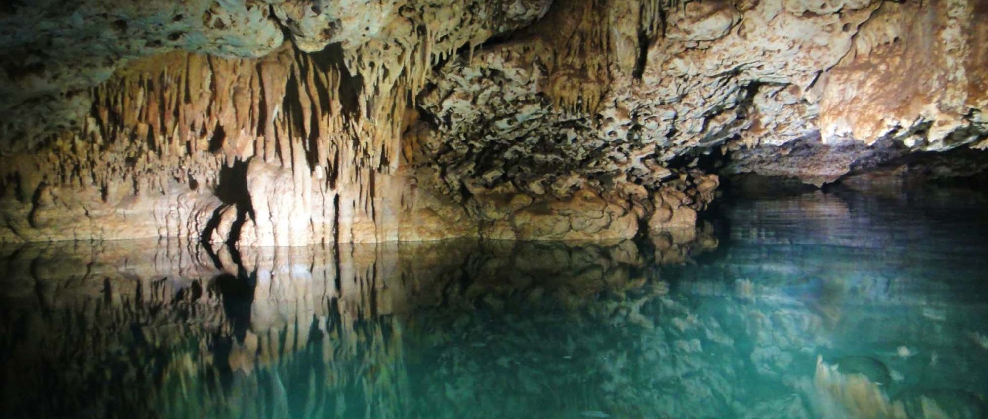 Cave filled with water