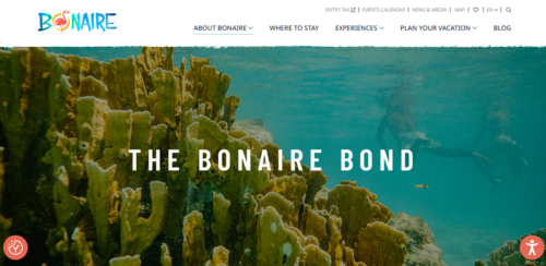 screenshot of the Bonaire bond page