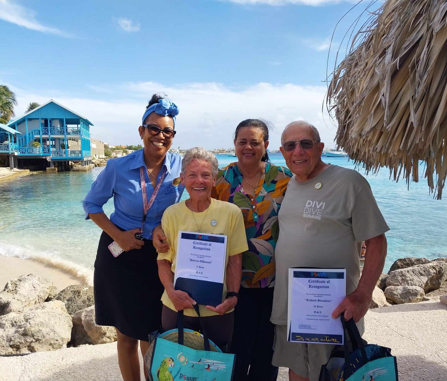 TCB Honors Ten Visitors as Bonaire Ambassadors in August